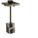 Nisha 25 X 11.25 inch Black / Black / Antique Brass End Table